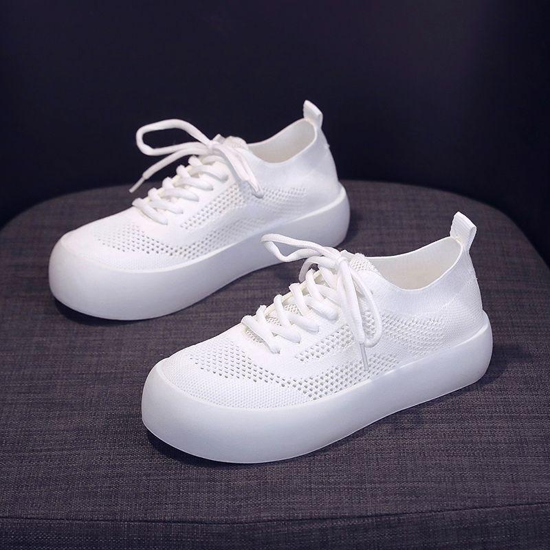 Women's Breathable Slimming Knit High-Top Sock Shoes - Spring/Summer 2025 Casual Sports Slip-On