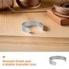 STOBOK Bracelet Making Kit, 10-Piece Stainless Steel Bracelet Core Set, 15mm Open Ring, C-Shaped Bangle Core for DIY Bracelets