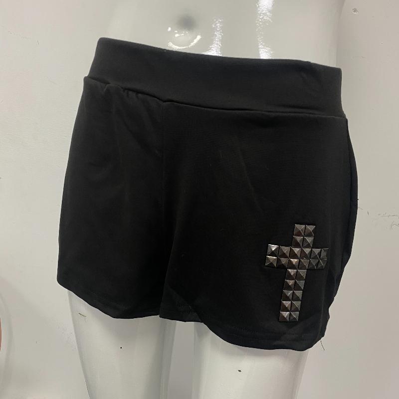 Καλοκαιρινά Y2K Χιπ Χοπ Casual Σορτς Harajuku με Διαμαντένια Μοτίβα