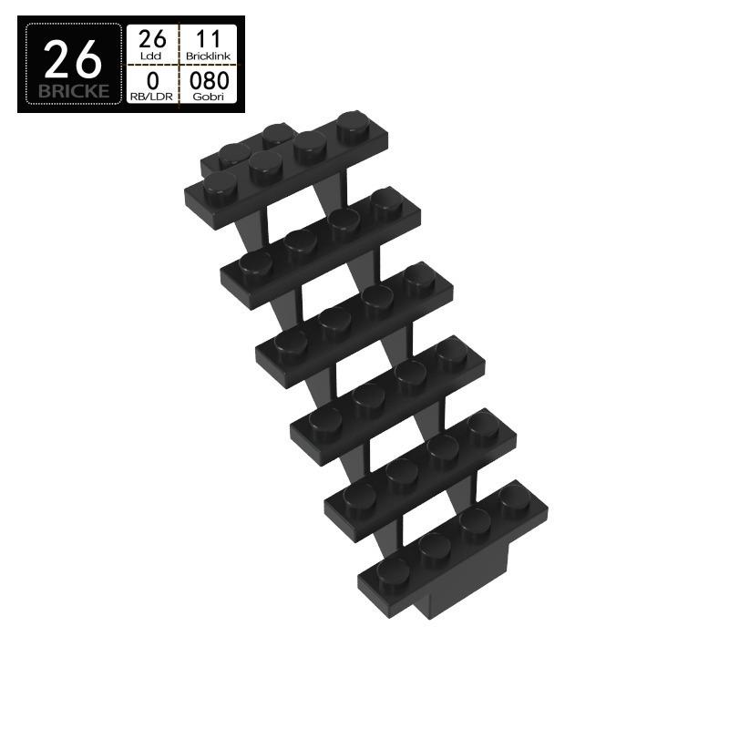 

BRICKE 30134 Building Blocks 7x4x6 Stair Steps - LEGO Compatible MOC Accessories Piece