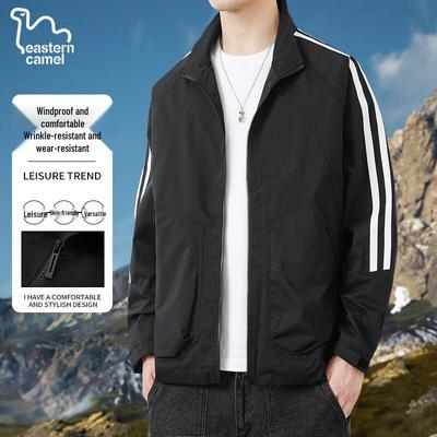 EASTERN CAMEL Men's Stand Collar Outdoor Windbreaker Jacket
