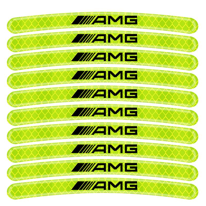 

Світловідбивні наклейки на колісні диски автомобіля, світні аксесуари для ободів шин для Mercedes Benz AMG GLE GLS GLC CLA GLB ML C500 C200 C300 W204 W206 W205 W212 W203