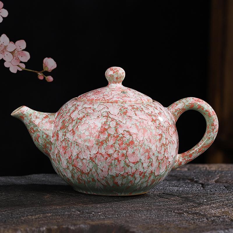 

Чайник в ретро-японском стиле с боковой ручкой, подъемной балкой, керамический чайник с защитой от ожогов, домашний чайный сервиз в стиле кунг-фу