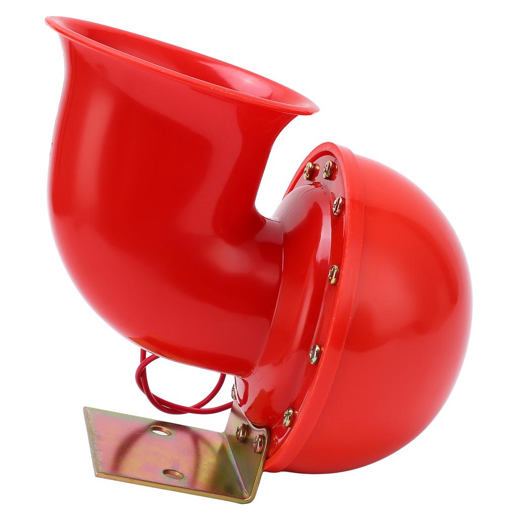 Autohupe, 150 dB, rotes Lufthorn, elektrisches Bullenhorn, Kuhklang, Metallhupe für LKW, Zug, Boot, Motorrad, Auto