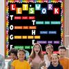 Motivational Bulletin Board Decorations for Classroom Let's Work Together Wall piration Door Decor Colorful Pencil Cutouts for Back to School