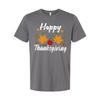 Happy Thanksgiving Unisex T Shirt With Autumn Leaves And Apple Graphic Design Il