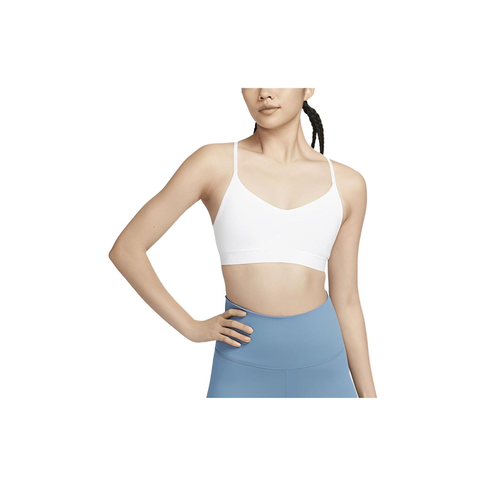 

Nike Логотип Уличный Повседневный Мягкий Регулируемый Спортивный Бюстгальтер Женское нижнее белье Белый FD1063100 S