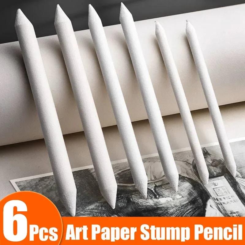 3/6Pcs Profession Sketch Paper Eraser Pens Art Tool Blending Stumps Paper Pens for Painting and Sketch Drawing Smearing Pen