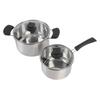Stainless Steel Saucepan Milk Pan with Long Heatproof Handle Stockpot with 2 Ear Handles Cooking