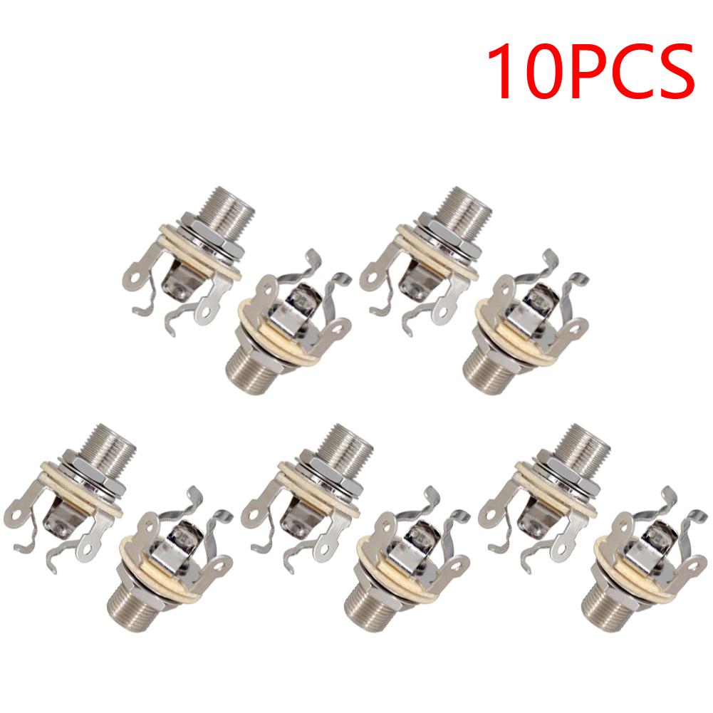 1/4 Inch 6.35Mm Guitar Pickup Output Jack Metal Electric Guitar Mono Jack Mono Output Jack Guitar Parts