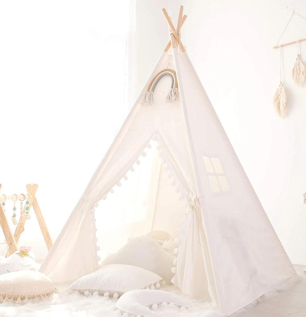 Portable Kid Tent 1.6M1.3M Children's Play House Wigwam Teepee Tipi Toddler Ball Pit Castle Play Room for Girls