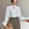 Spring Shirt Elegant OL Chic Turn-down Collar Long Sleeve Tops Women's Top Blouse Women Shirts and Blouses Female Clothing