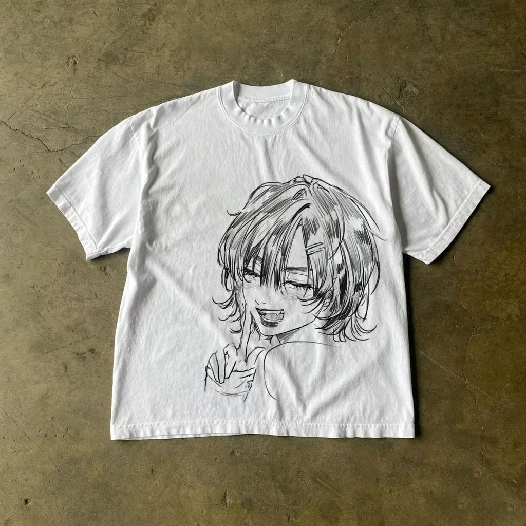 Summer Arrivals ShortSleeve TShirts With ComicStyle Character Prints Gothic And Y2k Styles Suitable For Both Unisex And Unisex