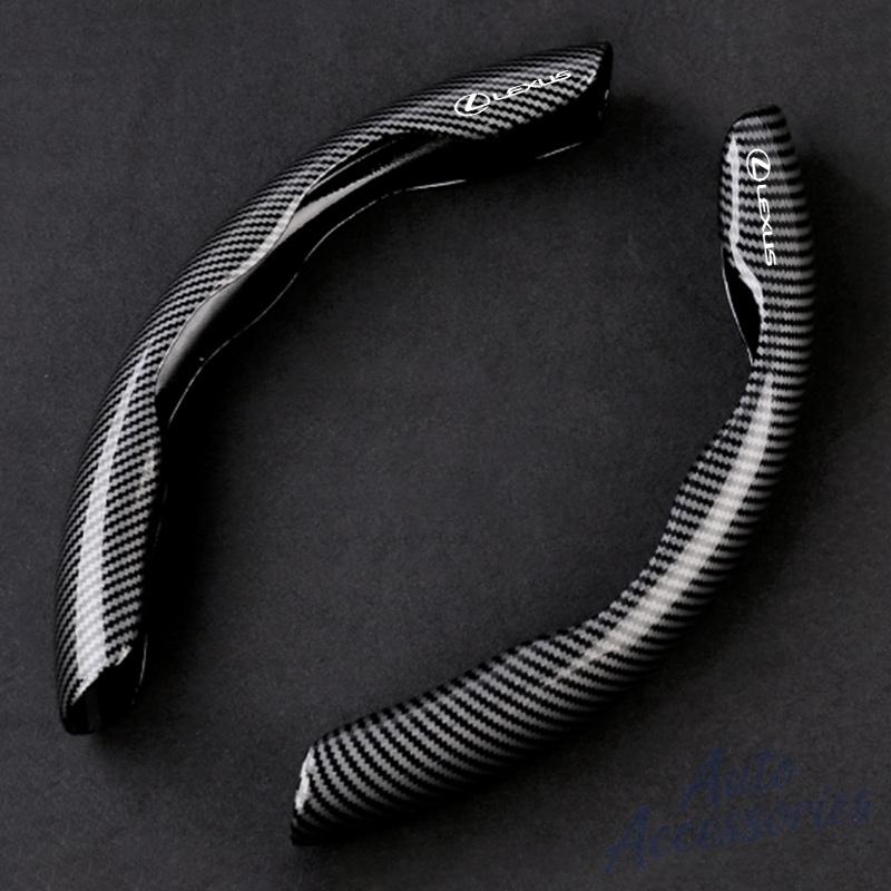 2PCS Carbon fiber Anti-Slip Car Steering Wheel Cover For Lexus ES300 RX330 RX300 GS300 IS250 IS200 CT200h IS300 NX RX LX GX GS