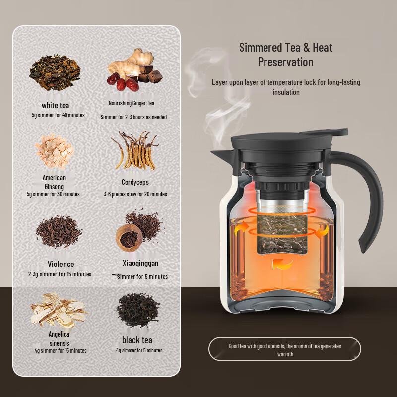 TOMIC Insulated Tea Infuser Pot