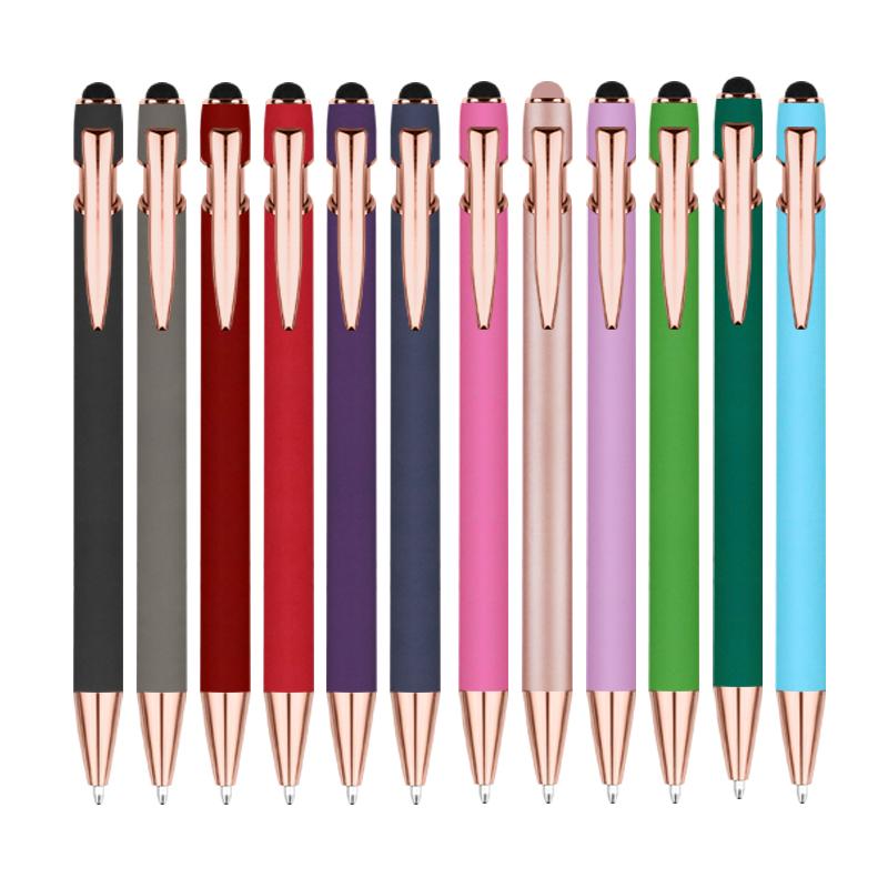 High Cost Performance Custom Logo UV Printing High-end 12-piece Metal Ballpoint Pens with Personalized logo for Business Gifts