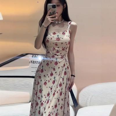 Suitable Floral Dress for Women In Summer New Casual Simple Generous Niche Designer Vest Long Skirt
