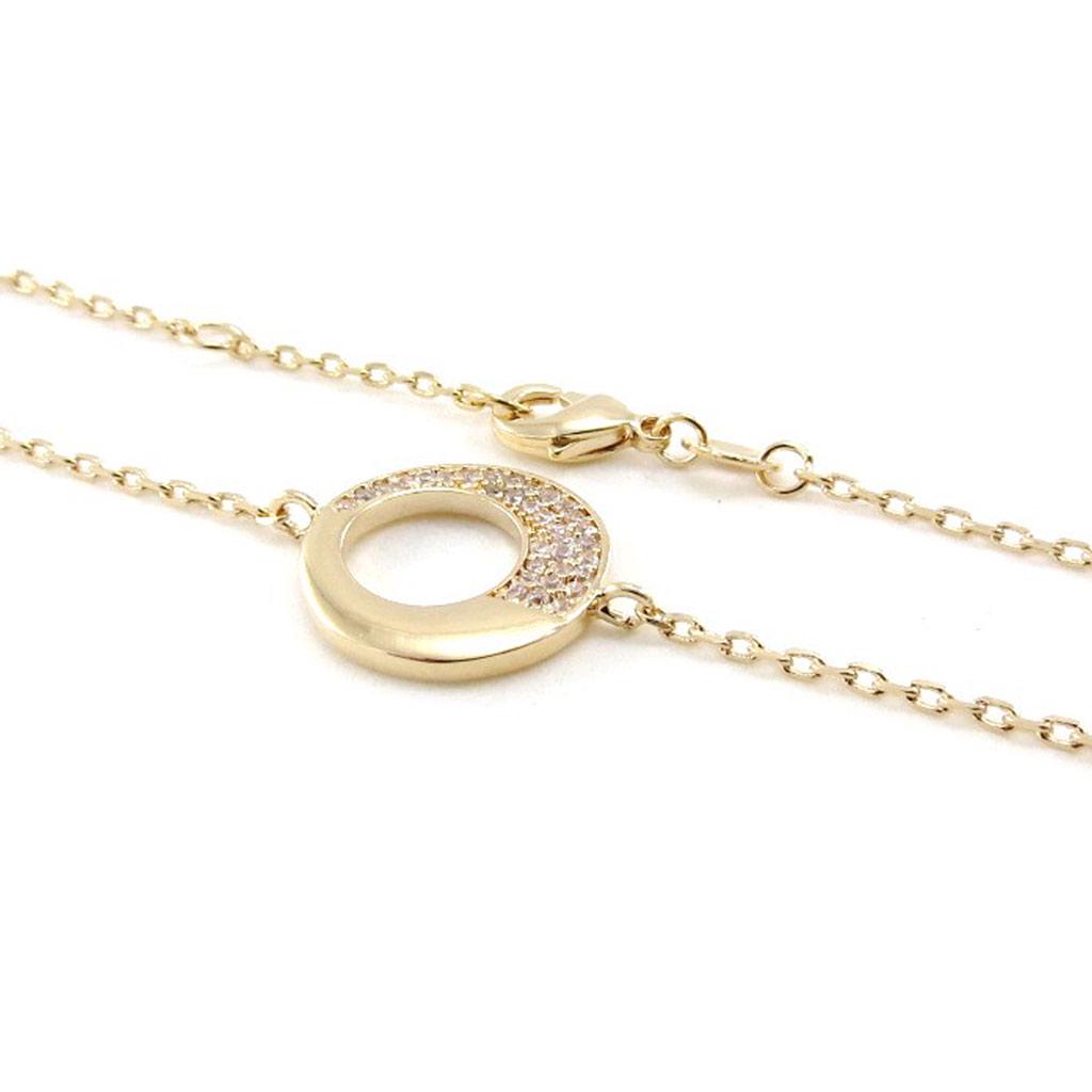 Les Trésors De Lily [J0156] - Gold Plated Bracelet 'Sissi' White Gold - 15 Mm