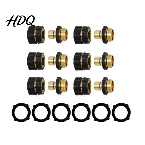 Quick Connect Garden Hose Connector Fittings Release 3/4 Inch Leakproof Water Adapter Universal Fittings for Irrigation Adapter