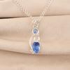 Tanzanite Gemstone 925 Sterling Silver Customized Pendant 1.47" Gift For Birthday PP-31-6