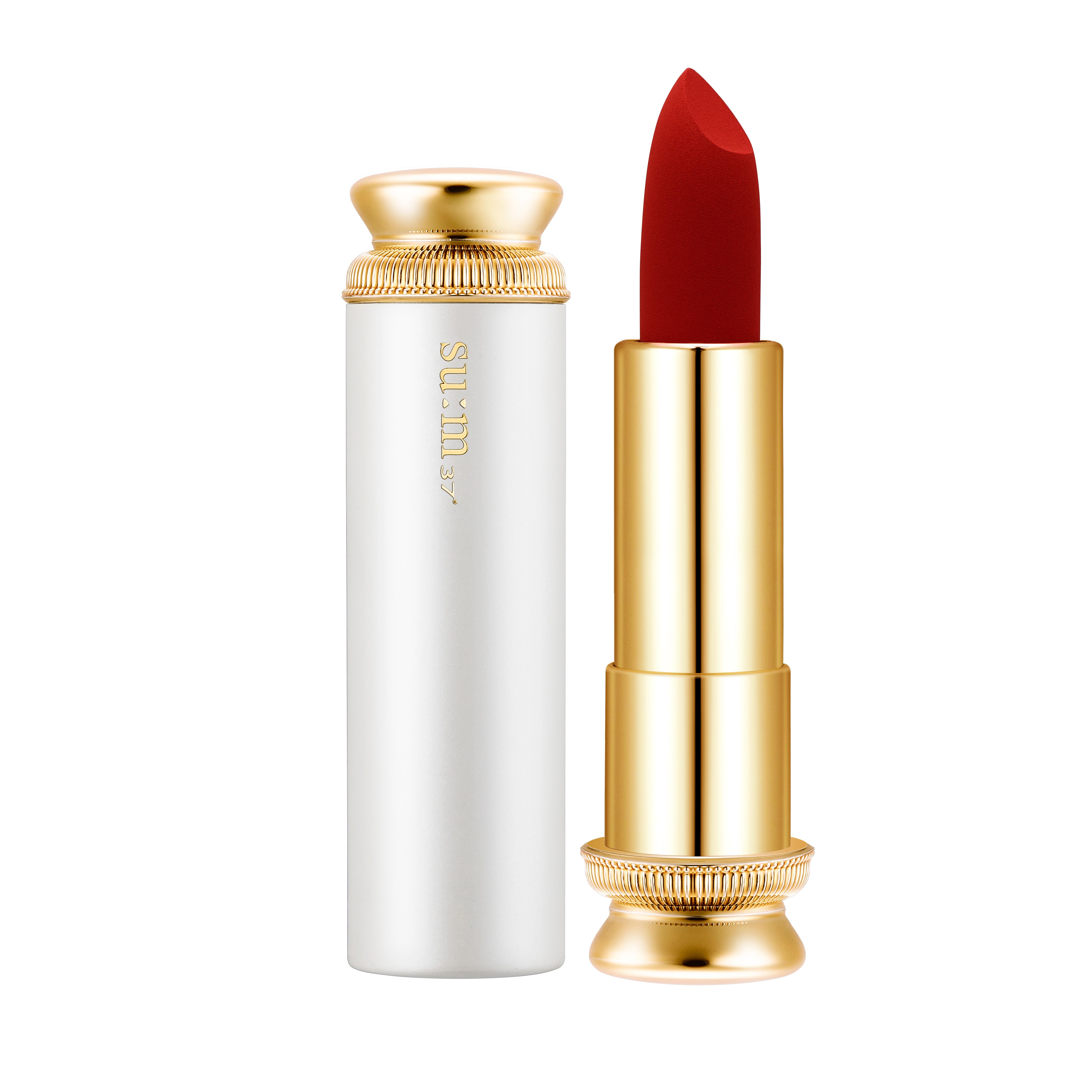 Su:m37 LosecSumma Velvet Lipstick #Deep Red – High-Pigment Matte Finish & Nourishing Luxury Lip Care - 3.8g