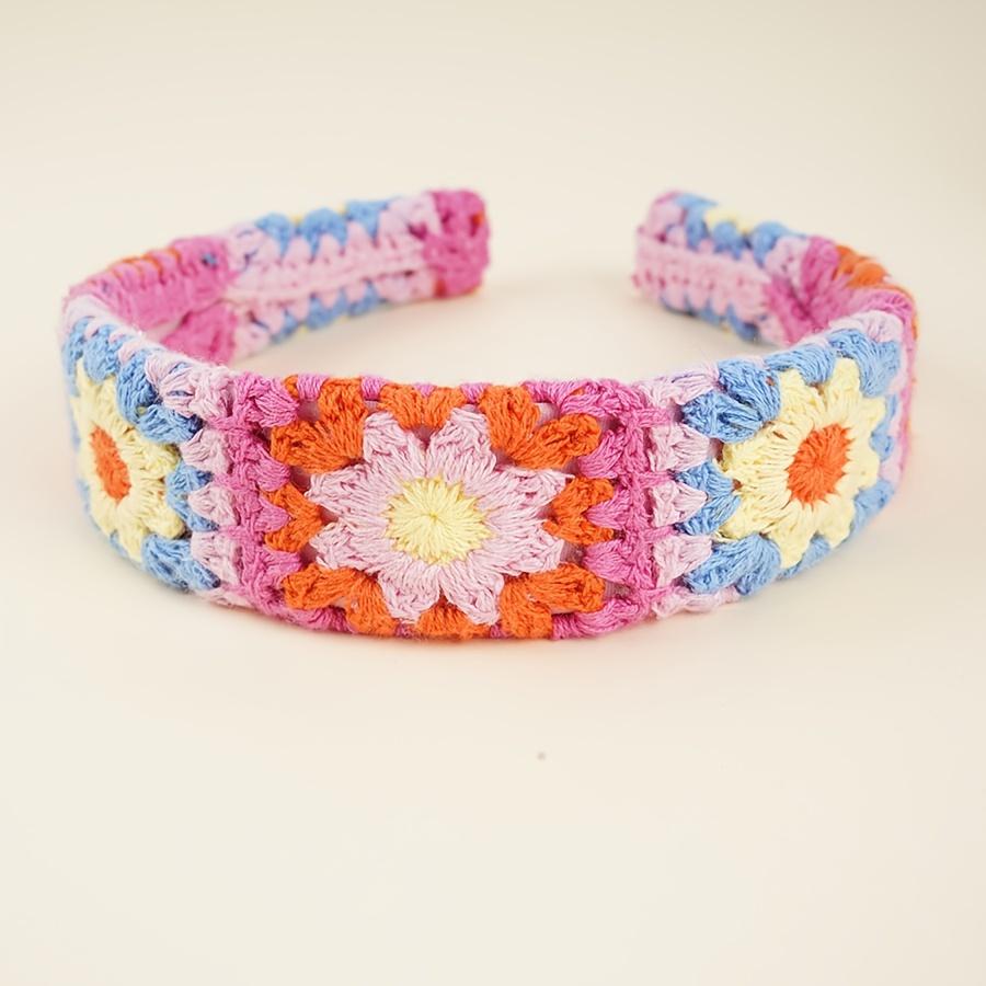 Boho-Chic Floral Knit Headband for Women - Cute & Stylish Hair Accessory, Perfect for Casual Attire