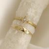 Selling Gold Plated Stainless Steel Rings For Women Heart Ring Jewelry Accessories