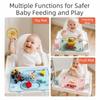 Rutschfeste Silikon-Tischunterlage Schmutzabweisende Oberfläche Anti-Drop-Seil Baby-Fütterungsmatte Multifunktionale Wasserdichte Spielmatte für Kleinkinder