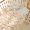 Newborn Pure Cotton Double-Layer Crinkle Swaddle Blanket - Lightweight Sunshade for Babies