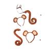 Adults Kids Plush Cartoon Animal Ear Headband Tail Monkey Costume Birthday Party Christmas Halloween Cosplay Costumes