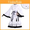 Traje de Cosplay de Bruja Juicio Chica Mágica Hikami Meruru con Tejido de Poliéster para Halloween Fans de Anime y Videojuegos