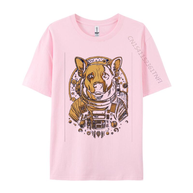 Lancashire Heeler Dog Astronaut Tshirt NEW YEAR DAY Cotton T Shirt Printed Large Size T Shirt Harajuku
