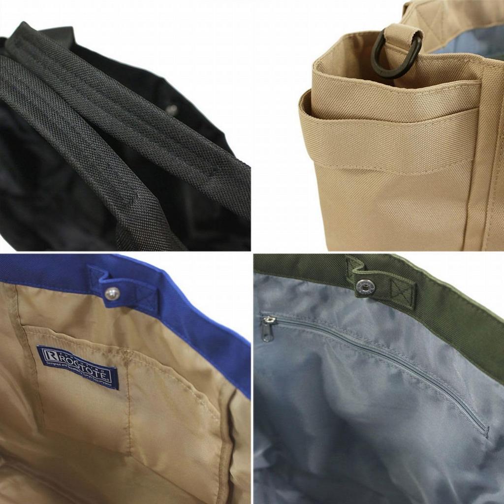 Rootote Women's A4 Tote Bag, Water-Repellent, Lightweight, with 8 Mid-Pockets, 0714 (1403 Red)