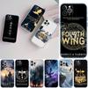 CJ56 Fourth Wing Dragons Soft Shell Transparent Phone Case for Motorola Moto G7 G8 G9 G84 G85 G73 G24 G15 Z2 Play Power Plus