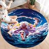 One Piece Round Area Rug Carpet Rug For Living Room Bedroom Sofa Playroom Decor Nonslip Floor Mat