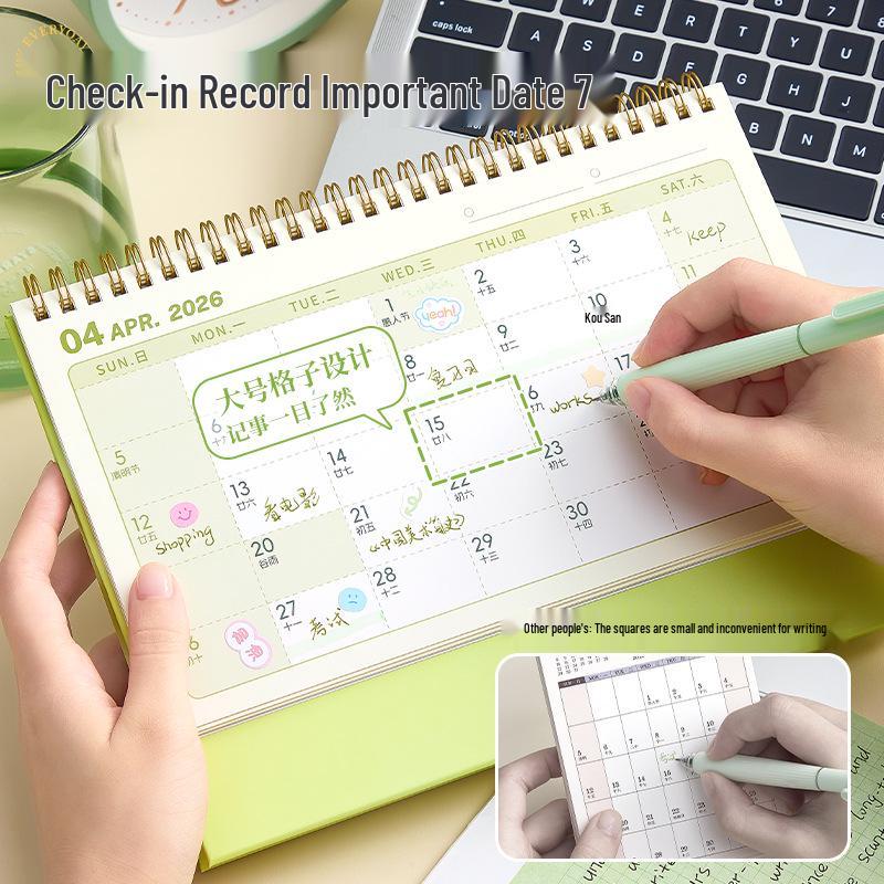 2026 Desk Calendar: Chinese Style Planning Book for Office & Gaokao/Kaoyan Prep