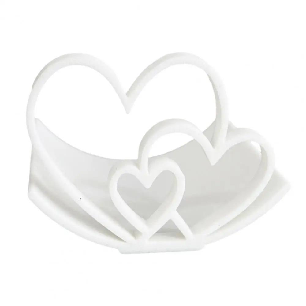 

Heart-shaped Toilet Paper Rack No-slip Base Paper Towel Container Tissue Hanger Tissue Storage білий