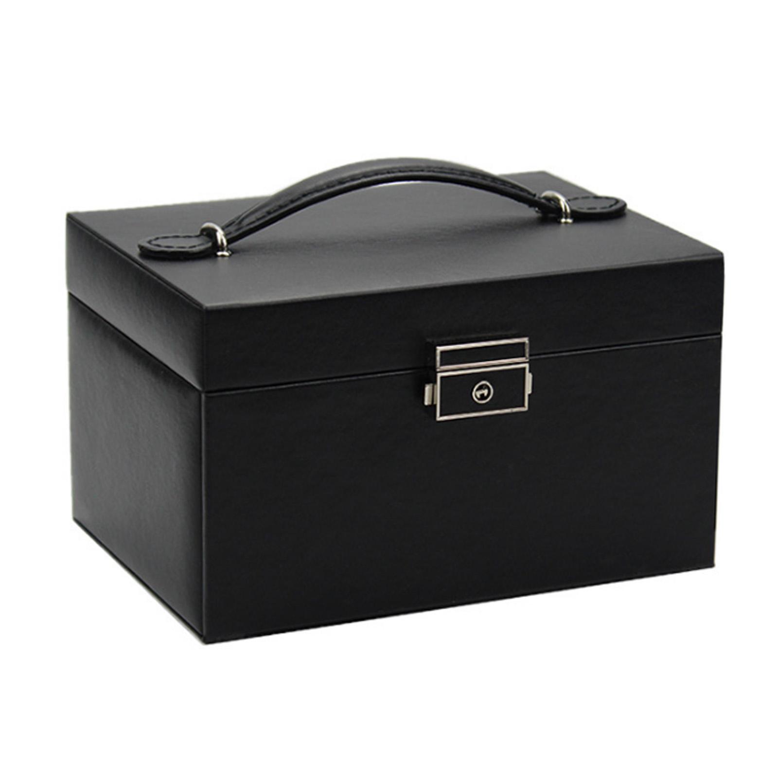 

Органайзер для ювелирных изделий, 3-слойная шкатулка для драгоценностей большой емкости, серьги, ожерелье, кольца, держатель с макияжем