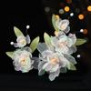 Flower Hair Clips Forks Chinese Hanfu Hair Accessories for Women Hairpin Fork Handmade Vintage Wedding Hair Jewelry Retro Crowns for Girl and Women
