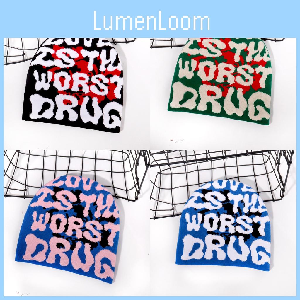 Pattern Letter Fashion Neutral Casual Warm Knitted Hat For Autumn Winter And