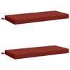 Cuscini per Panca SOEST 2 pz. 100percento Poliestere Rosso