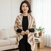 Breathable 90 CM Square Scarf Patterned Shawl Printed Silk Scarf Stripes Square Headscarf  Beach