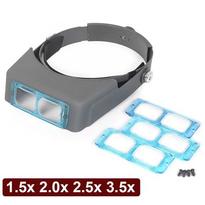 Lupa na głowę 1,5x 2x 2,5x 3,5x Ręczna 10-krotna lupa jubilerska Lupa do oczu Narzędzie do naprawy zegarmistrzowskiej Okulary powiększające na kask