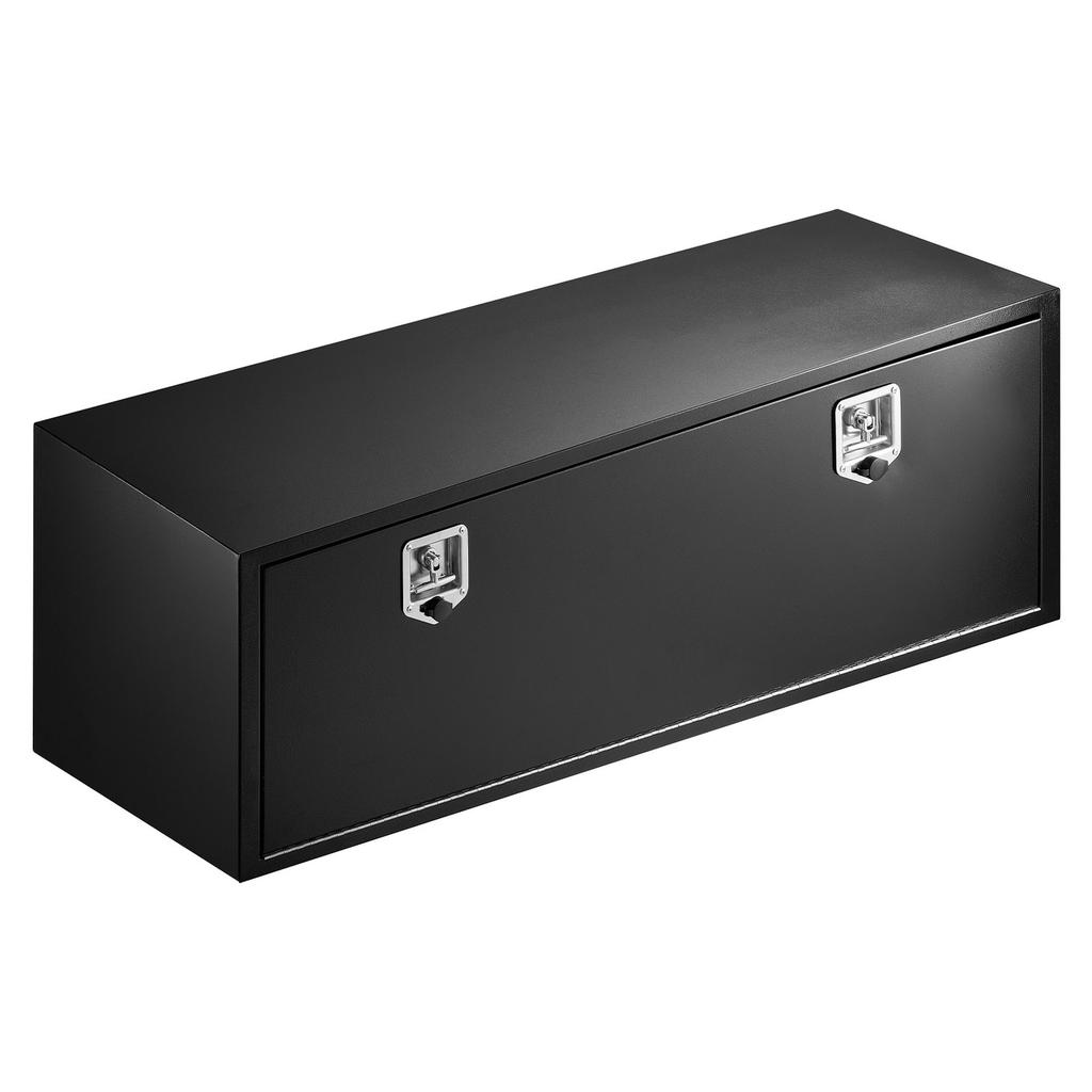 Underbody Truck Tool Box, 1524 x 457 x 457 mm Heavy Duty Steel Trailer Storage Box with Lock & Keys, Waterproof Trailer Storage Organizer Under Body