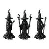 Witch Statue, Gothic Halloween Resin Witch Figurine, Dark Fantasy Ornament for Desktop, Bookshelf, Home, Office Decor