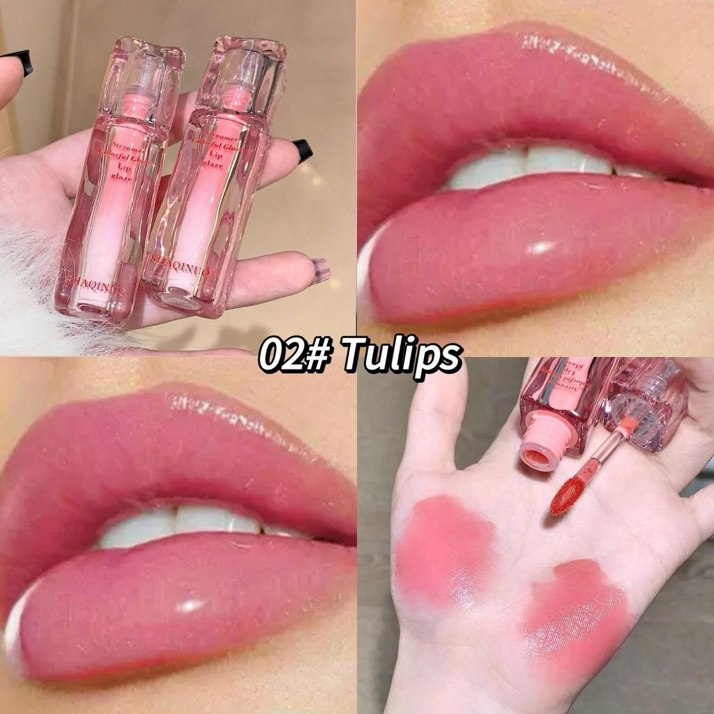 SHAQINUO High Shine Glossy Lip Glaze Plumping Mirror-like Finish Lip Gloss Non-Drying For Different Occasion
