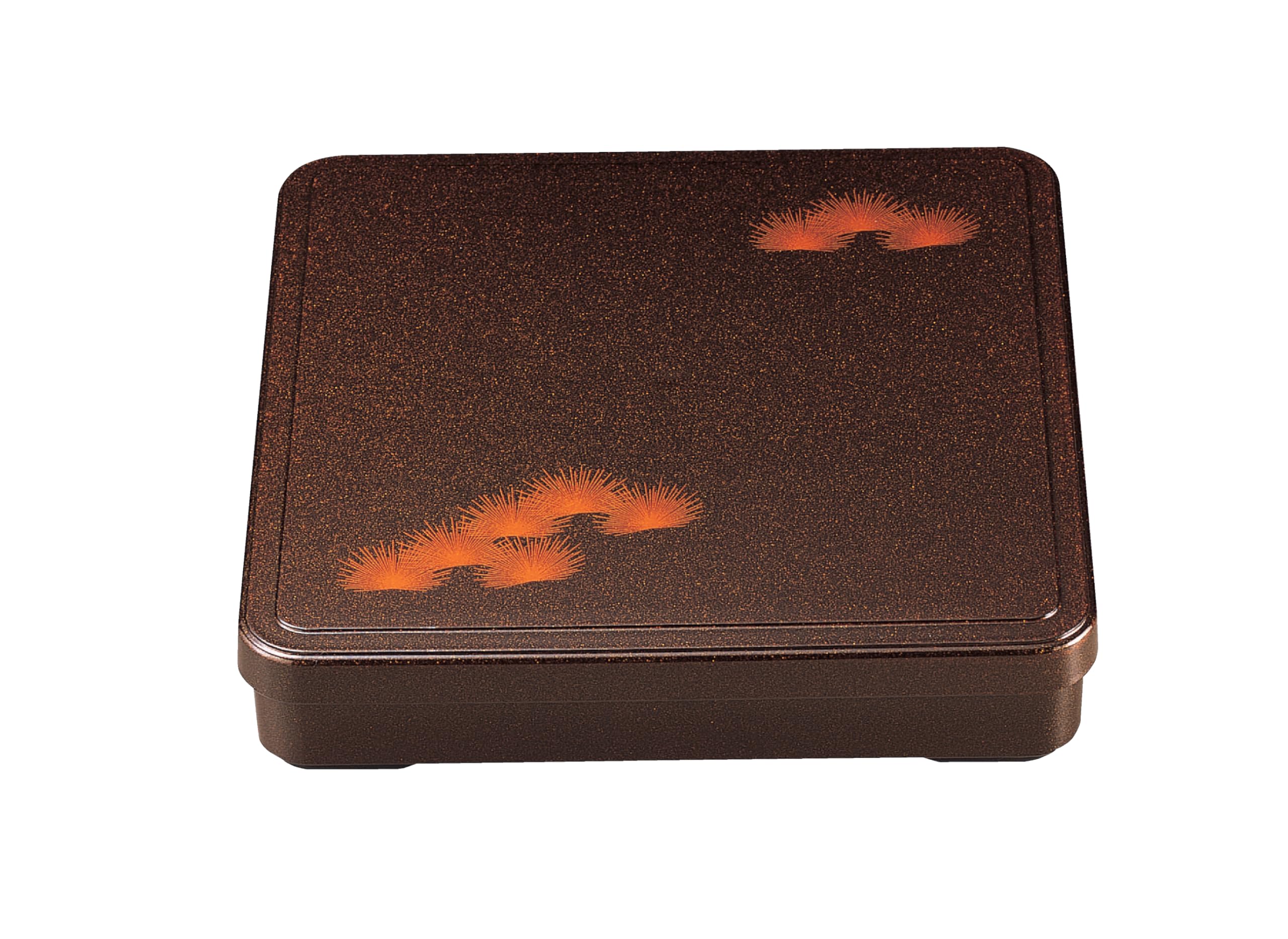 Wakaizumi Lacquerware ATA Square Bento Pearl red and black 11-inch Box, Shin-Wakamatsu (with divider) F-2-17
