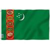 Anley Fly Breeze 3x5 stop Flag Turkmenistánu - Turkmenistánské vlajky Polyester