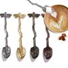 Zinc Zinc Zinc Alloy Dessert Spoon Vintage Teaspoon Stirring Spoon Dragonfly Coffee Spoon  Pudding