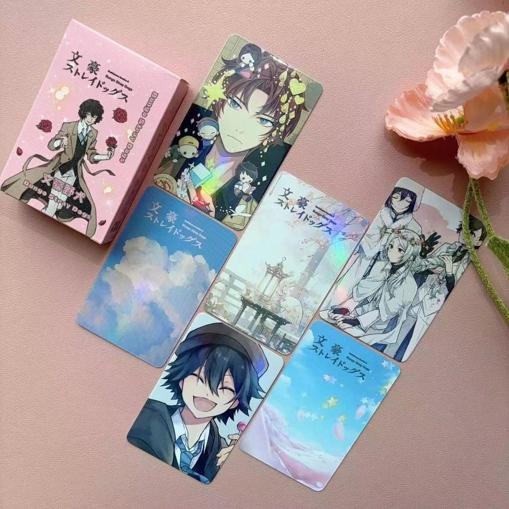 50Pcs/lot Anime Laser Cards Double Sided Printing LOMO Cards Birthday gift